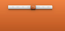 CSS实用的橙色3D导航菜单