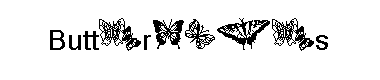 Butterflies字体