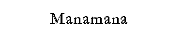 Manamana字体