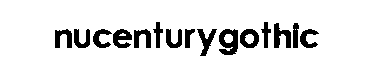 Nucenturygothic字体