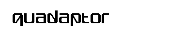 Quadaptor字体