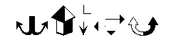 箭头指示标志字体