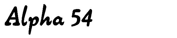 Alpha 54字体