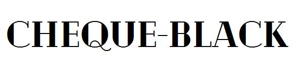 Cheque-Black字体