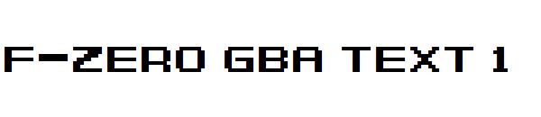 F-Zero GBA Text 1字体