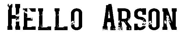 Hello Arson字体