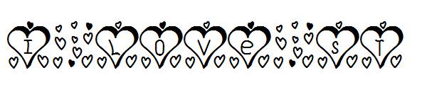 I Love St字体