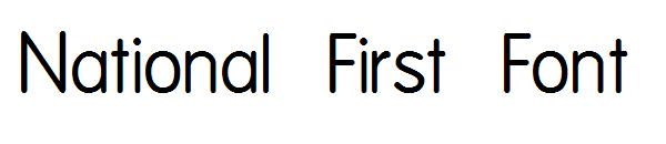 National First Font字体