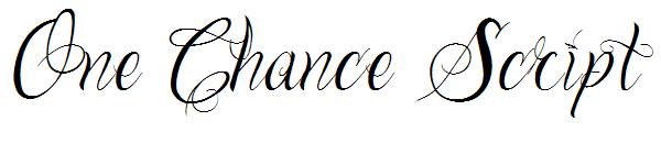 One Chance Script字体