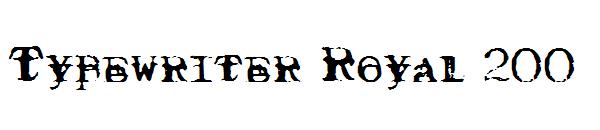 Typewriter Royal 200字体