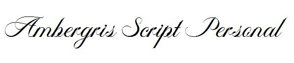 Ambergris Script Free Personal字体