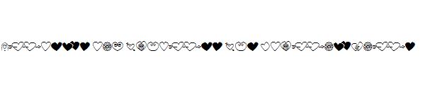 Hearts and flowers for valentines字体