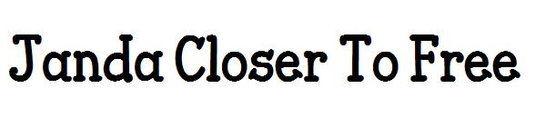 Janda Closer To Free字体