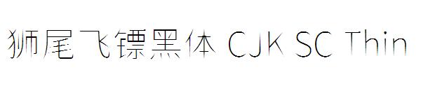 狮尾飞镖黑体 CJK SC Thin字体