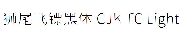 狮尾飞镖黑体 CJK TC Light字体