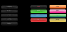 flash多种颜色导航按钮素材 