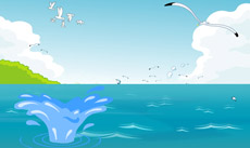 小海豚戏水flash动画素材