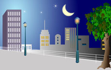 城市夜景flash动画源文件