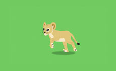 小豹子奔跑flash动画素材