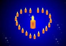 蜡烛围成一个心形flash动画