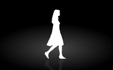 女人穿平底鞋走路flash动画
