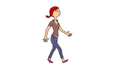 妖娆的女人走路flash动画