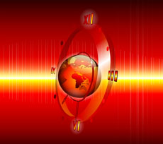 红色地球时钟flash动画