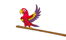 可爱的彩色鹦鹉flash动画