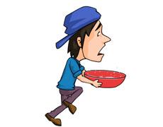 端盆水奔跑的男孩flash动画