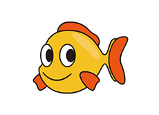 可爱的小鱼眨眼flash动画