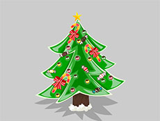 张灯结彩的圣诞树flash动画