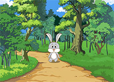 森林里走过来的兔子flash动画