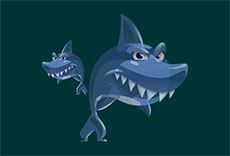 卡通矢量鲨鱼flash动画