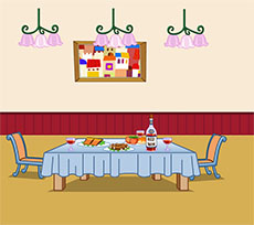 餐厅一桌洒菜flash动画