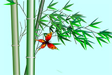 竹子与蝴蝶flash动画