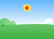 绿色草地上的太阳flash动画