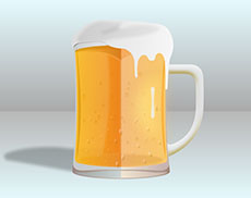 倒满酒的啤酒杯flash动画