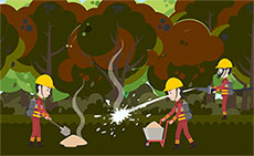 消防员森林灭火flash动画