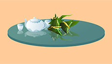茶桌上的粽子flash动画