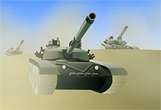 沙漠里的坦克flash动画