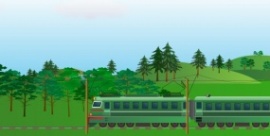 开往春天的列车绿色flash动画
