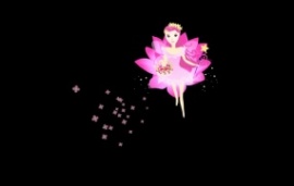 唯美粉色仙女撒花flash动画