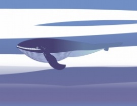 闪动背景的海底鲸鱼flash动画