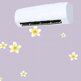 清新花香空调气流flash动画