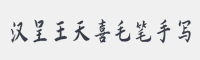 汉呈王天喜毛笔手写字体