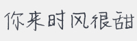 你来时风很甜字体
