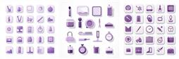 紫色系列生活用品图标