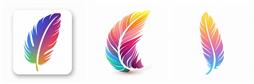 彩色羽毛图标下载
