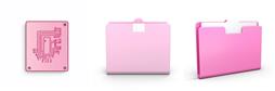 粉红色文件夹电脑图标