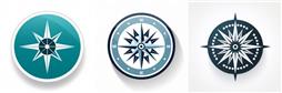 蓝色指南针系列图标